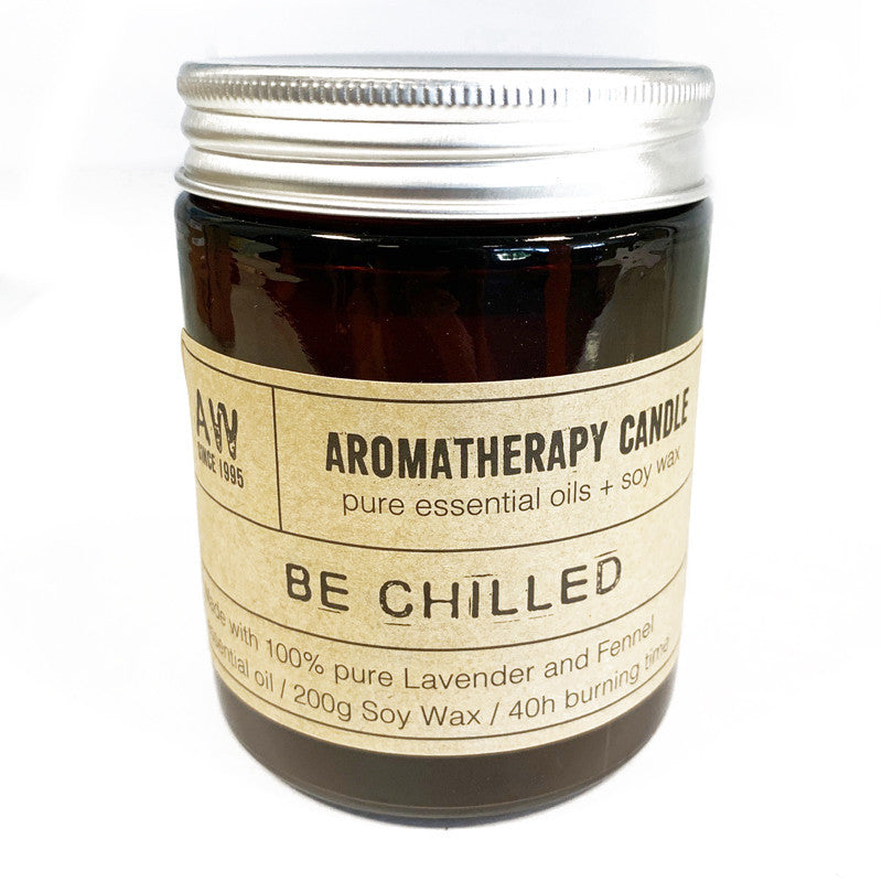 Relaxing Aromatherapy Candle – 100% Pure Lavender and Fennel Essential Oil + Natural Soy Wax