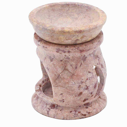 Small Soapstone Oil Burner 8cm - Three Moons Pentagon