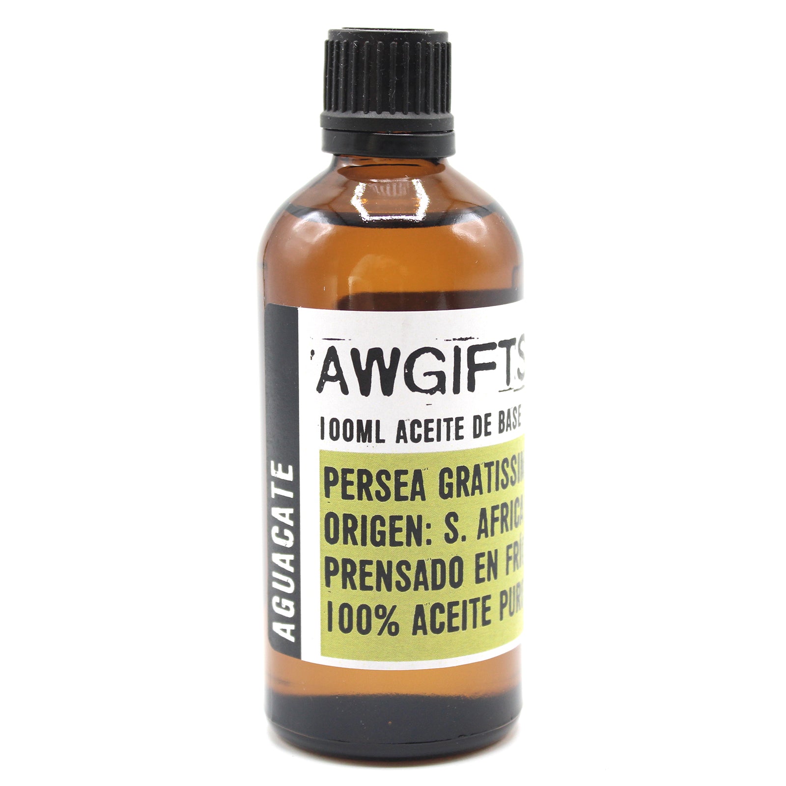 Aceite Base de Aguacate 100ml: hidratante natural, ideal para piel seca, masajes y aromaterapia, elaborado con aguacates prensados en frío.