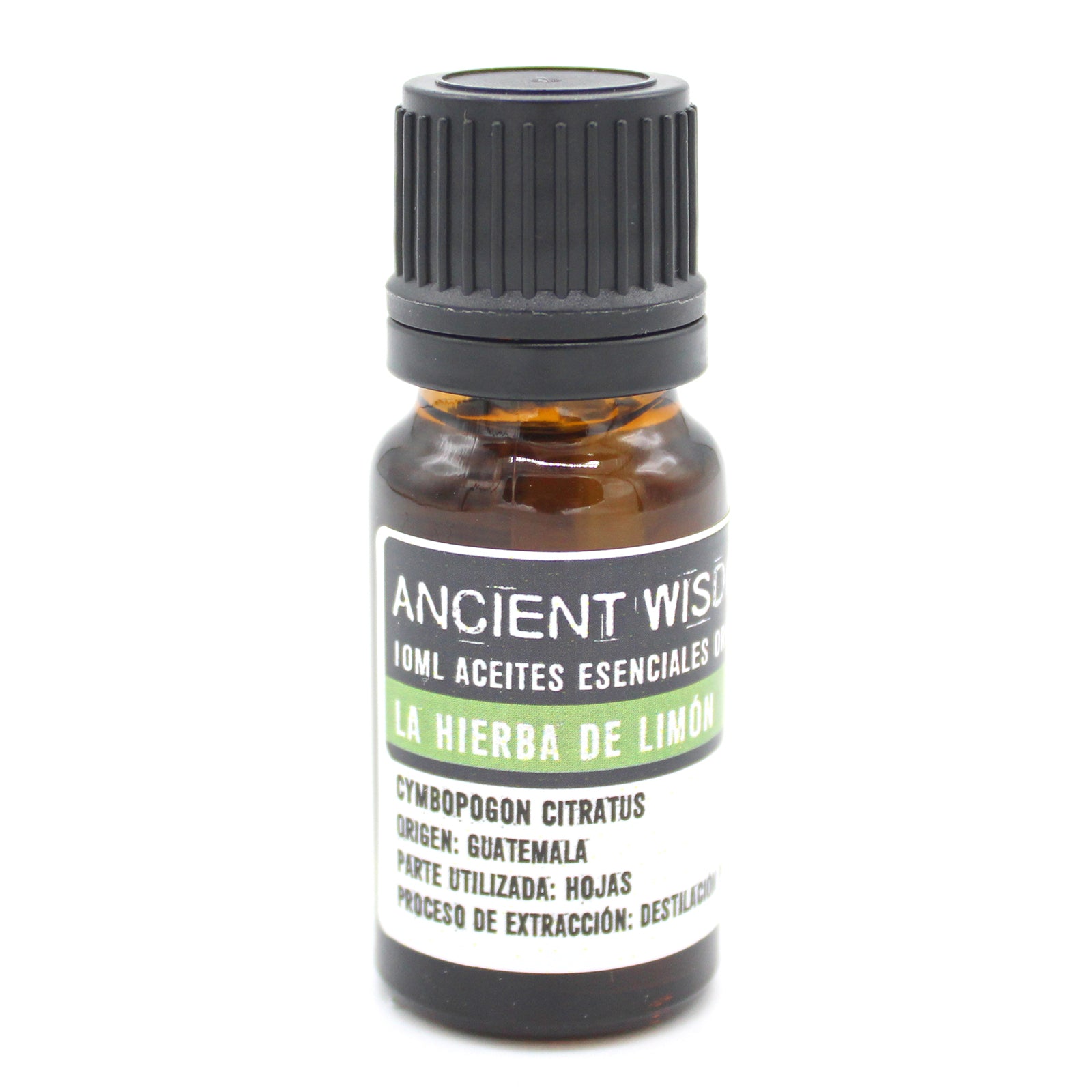 Aceite Esencial Orgánico de Hierba de Limón (10ml): Revitaliza, tonifica y actúa como repelente natural.