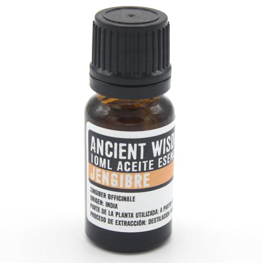 Aceite Esencial de Jengibre (10ml): Energizante natural con beneficios digestivos y para el alivio muscular.