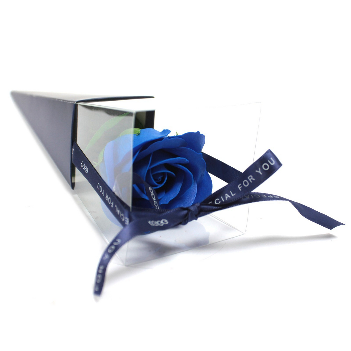 Rosa de jabón azul – Jabón decorativo para baño con aroma fresco y cuidado para la piel.